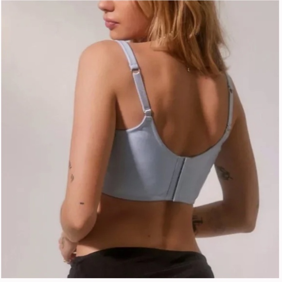 Out From Under Lovestruck Patent Boho Peasant Hipster Hippie Art Chic Corset Top - Picture 3 of 5